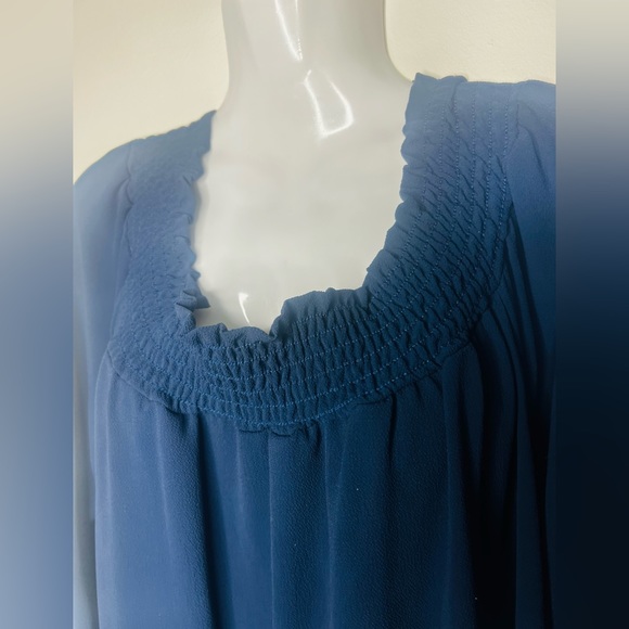 NAVY BLUE DRESS XL OFF THE SHOULDER ADJUSTABLE GUC - Picture 4 of 9